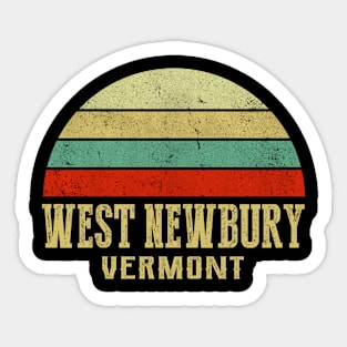 WEST NEWBURY VERMONT Vintage Retro Sunset Sticker